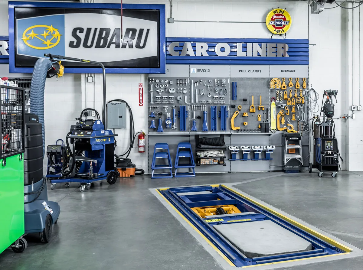 Showtime repair shop floor