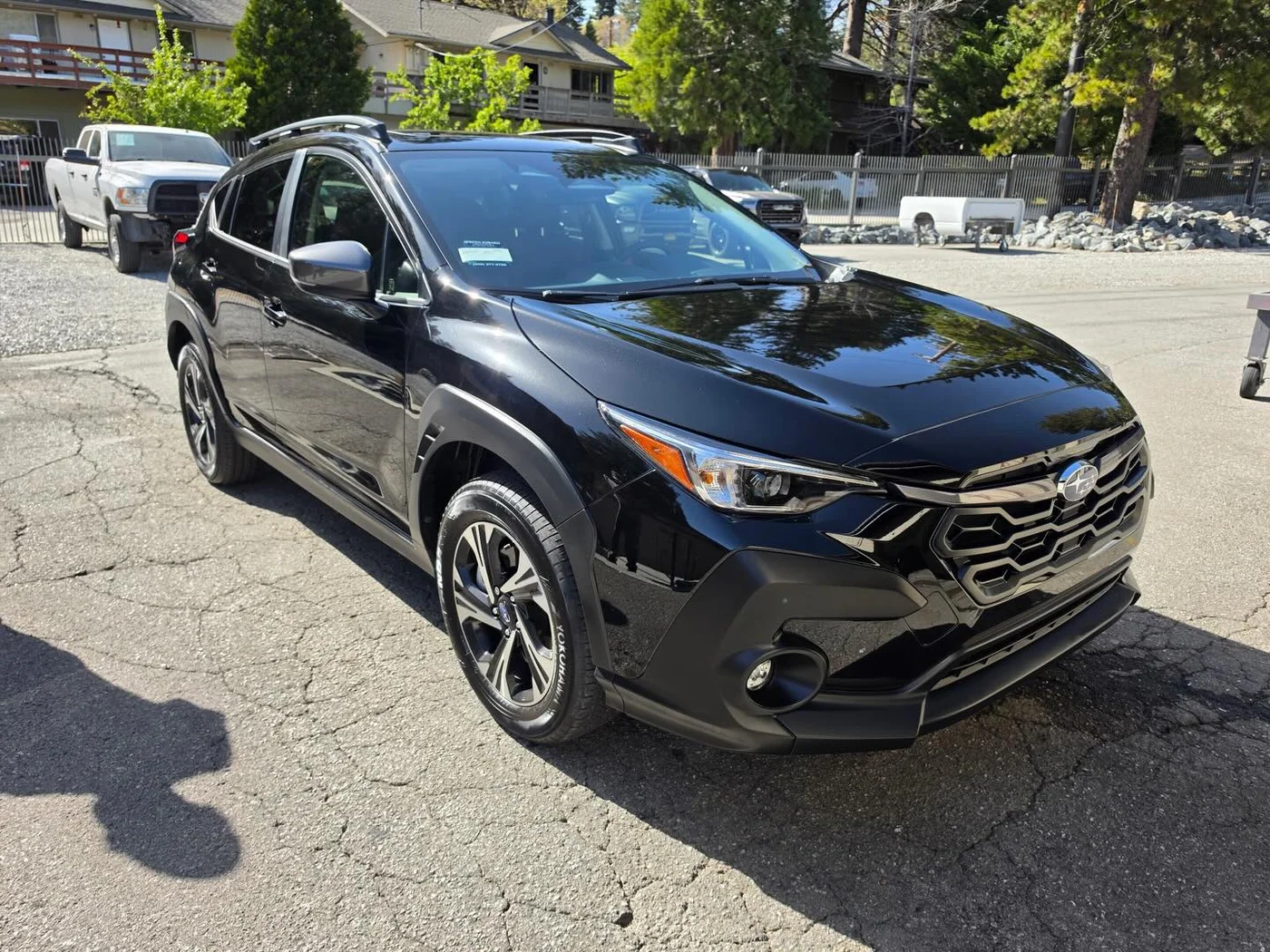 Black Subaru after repair